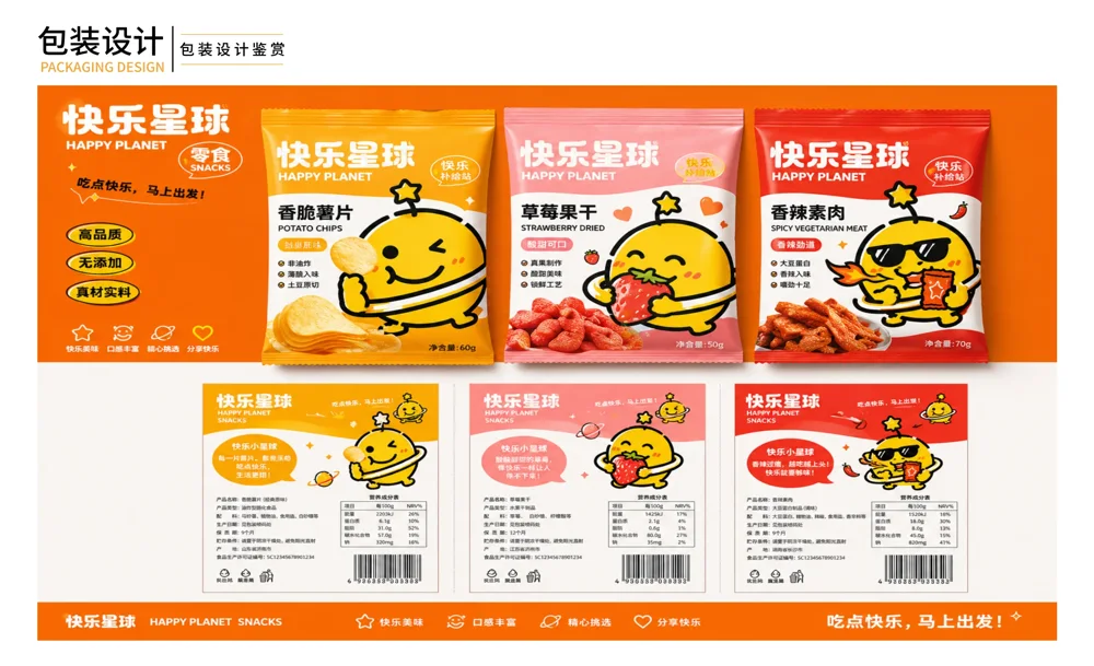 快乐星球 · 包装与 IP设计作品封面
